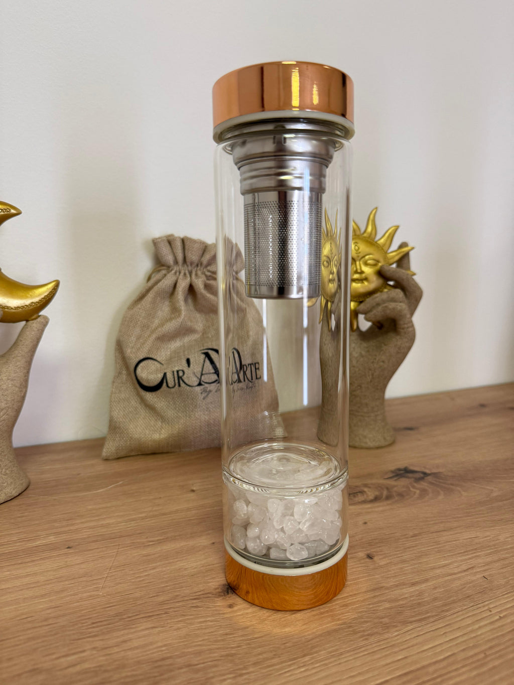 Garrafas infusoras com Cristais